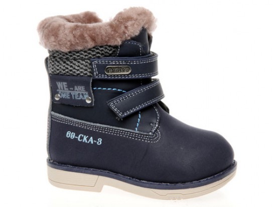 Обувь ботинки зимние Сказка R966219005 темно-синий нубук